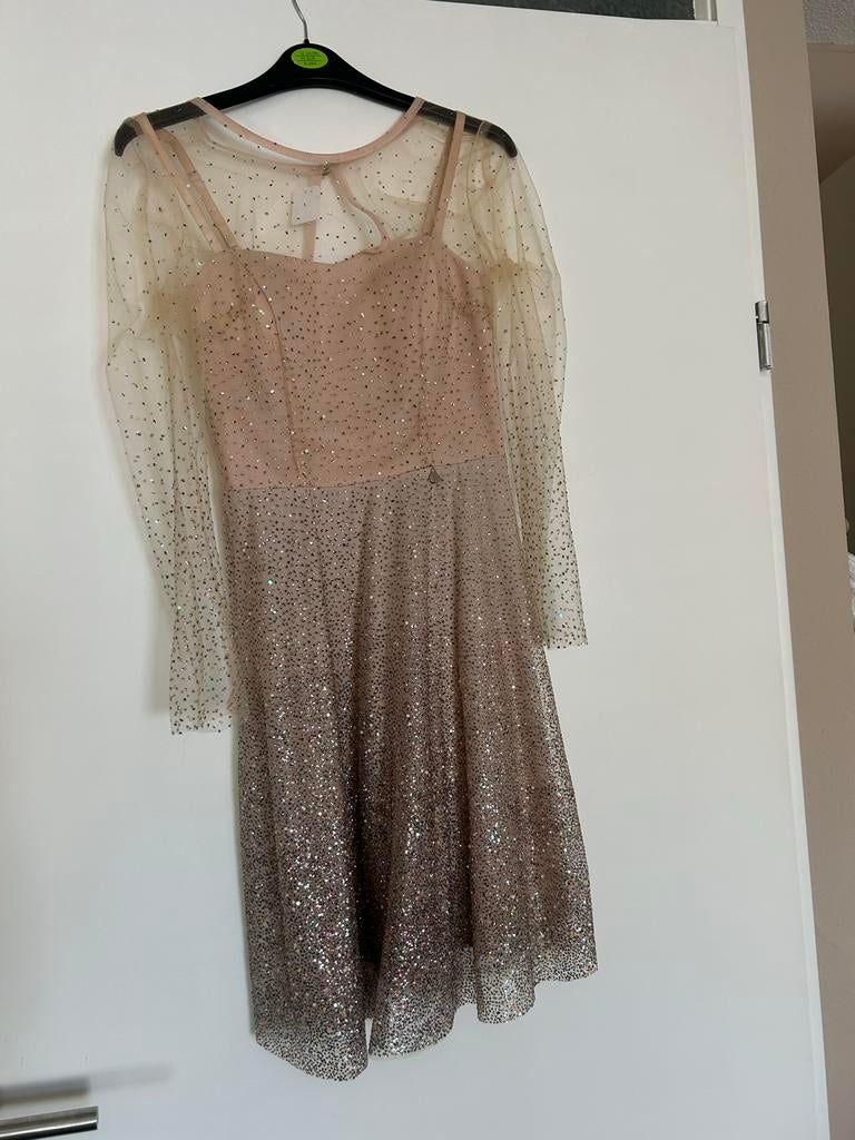 Luxe Feestjurk voor Meisjes (12-15 jaar) - Sprankelend Desig, Ophalen, Galajurk, Overige kleuren, Zo goed als nieuw
