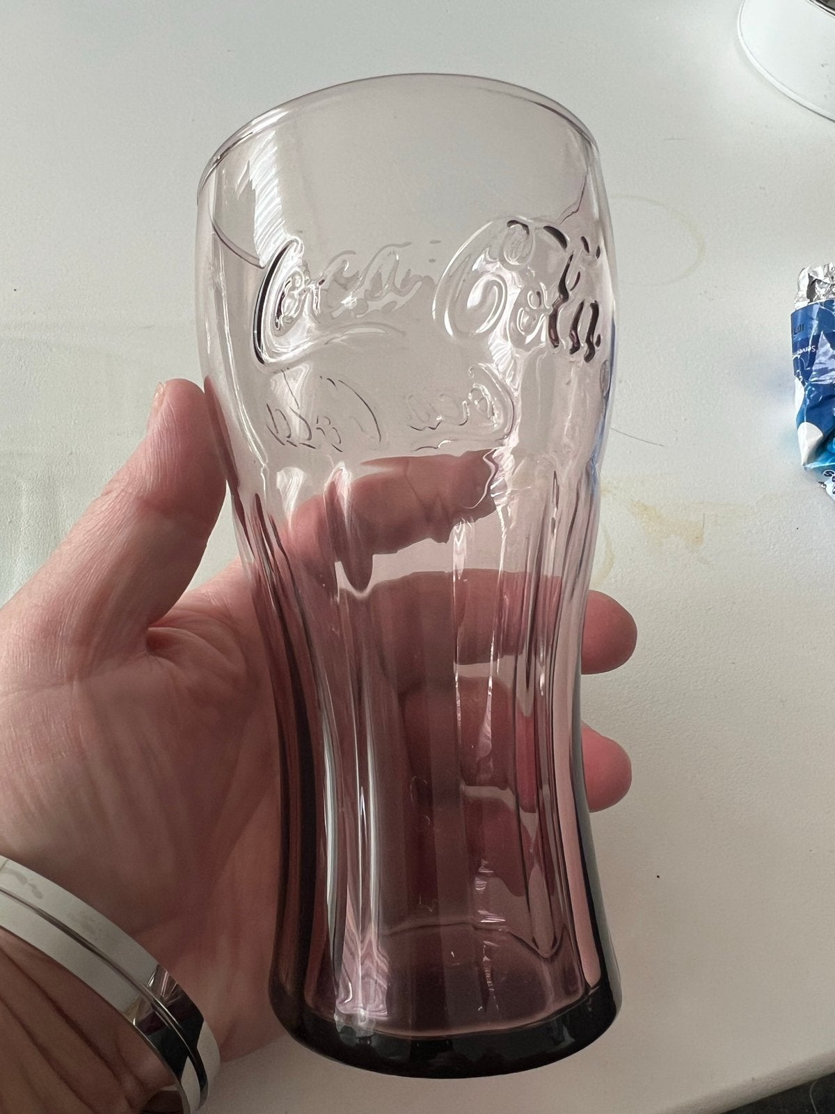 Vintage Coca-Cola Glas - Paars/Lila, Ophalen of Verzenden