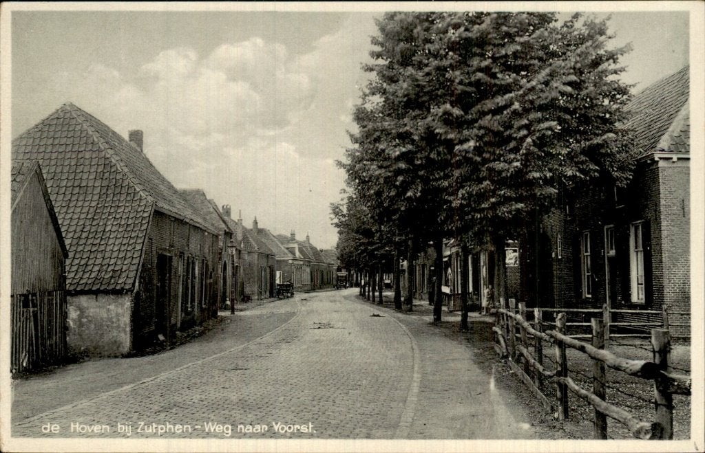 Zutphen - de Hoven - Weg naar Voorst, Ophalen of Verzenden, 1920 tot 1940, Ongelopen, Gelderland