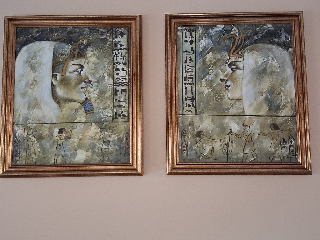 EGYPTISCHE SCHILDERIJEN., Ophalen, 50 – 75, Zo goed als nieuw, Schilderij