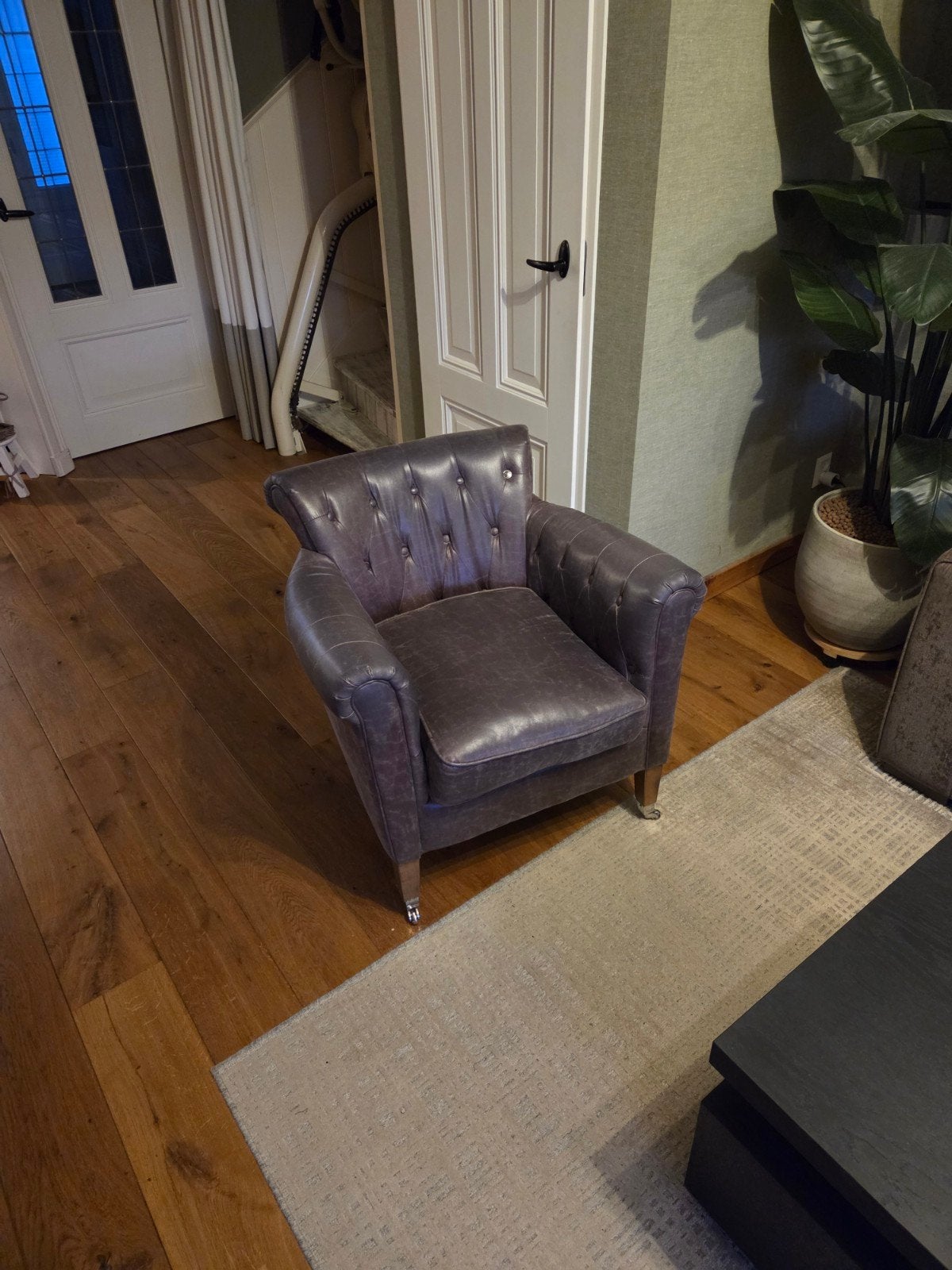 Fauteuil Riviera Maison, Huis en Inrichting, Fauteuils, Gebruikt, Chesterfield, Ophalen of Verzenden, 75 tot 100 cm