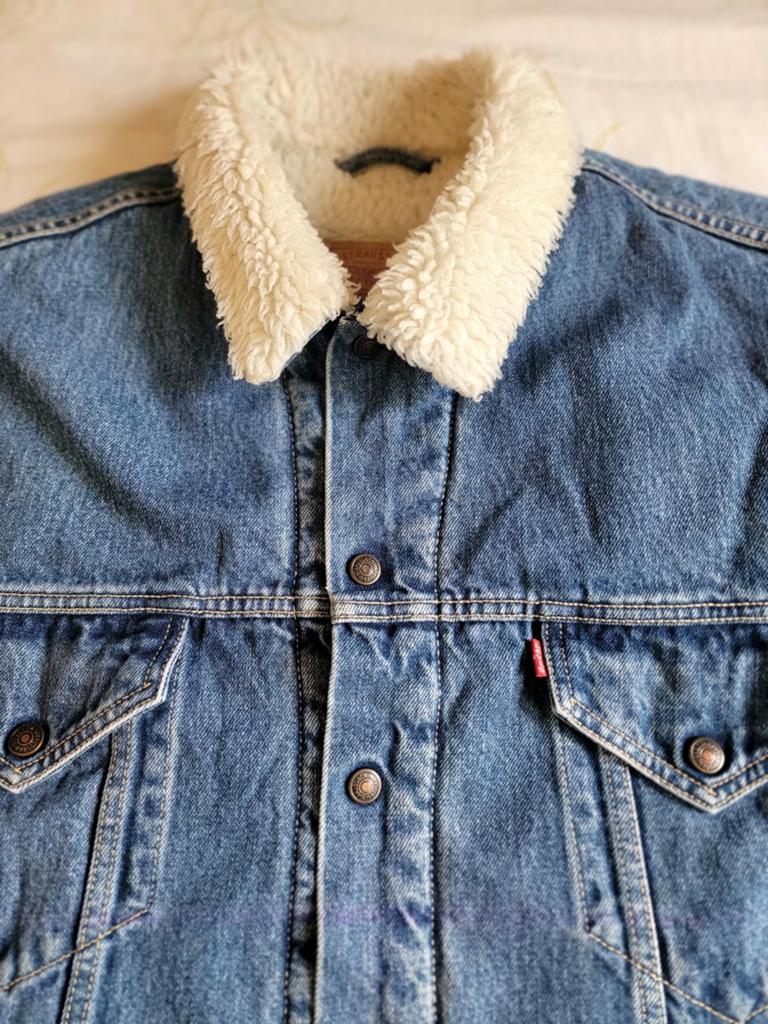 Super mooie originele Levi's Teddy (Sherpa) jeans jas, XXL, Levi's, Blauw, Overige maten, Ophalen of Verzenden