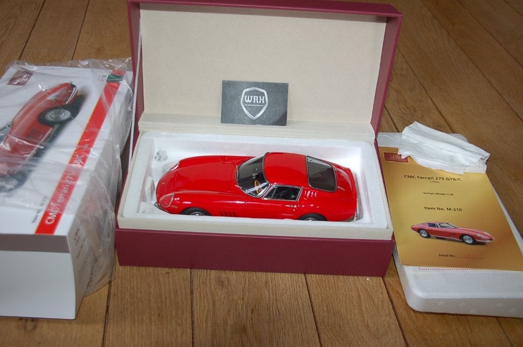 1:18 FERRARI 275 GTB rosso corsa CMC M-210 WRH, Verzenden, Zo goed als nieuw, Auto, Overige merken