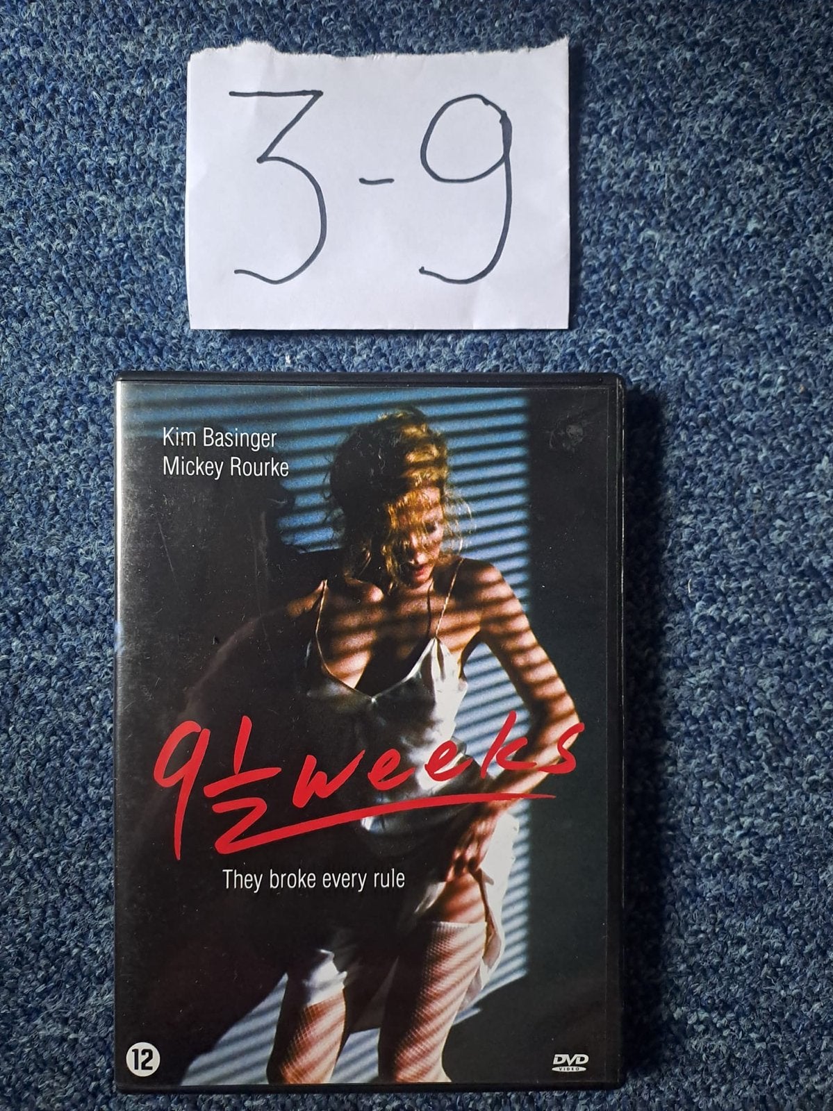 9½ Weeks DVD - Kim Basinger, Mickey Rourke, Vanaf 12 jaar, Ophalen of Verzenden, Gebruikt, Psychologische thriller