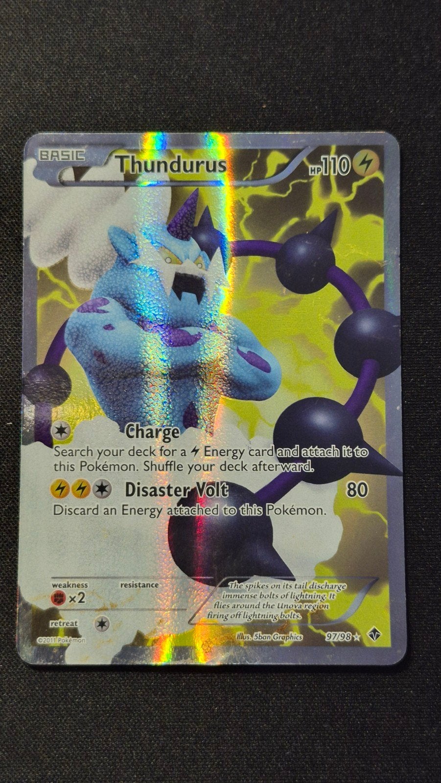 Thundurus 97/98 – Black & White: Emerging Powers (2011), Verzenden, Gebruikt, Losse kaart