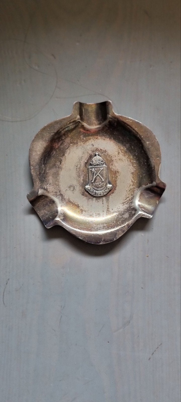Vintage asbak met embleem 500 jaar Amsterdam, Ophalen of Verzenden, Gebruikt