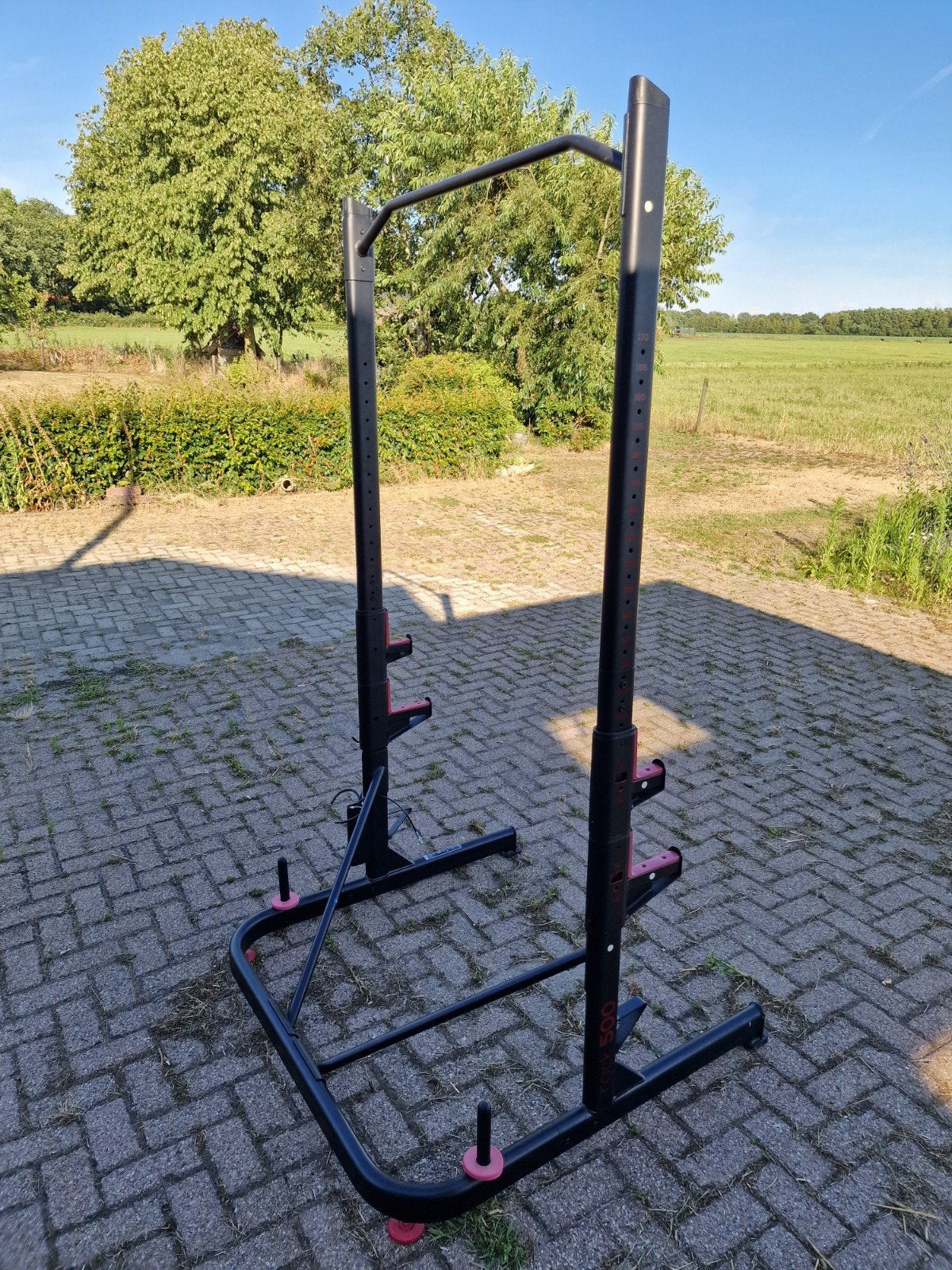 Power rack Domyos rack 500 krachtstation, Sport en Fitness, Fitnessmaterialen, Ophalen, Zo goed als nieuw, Benen, Fitnessbank