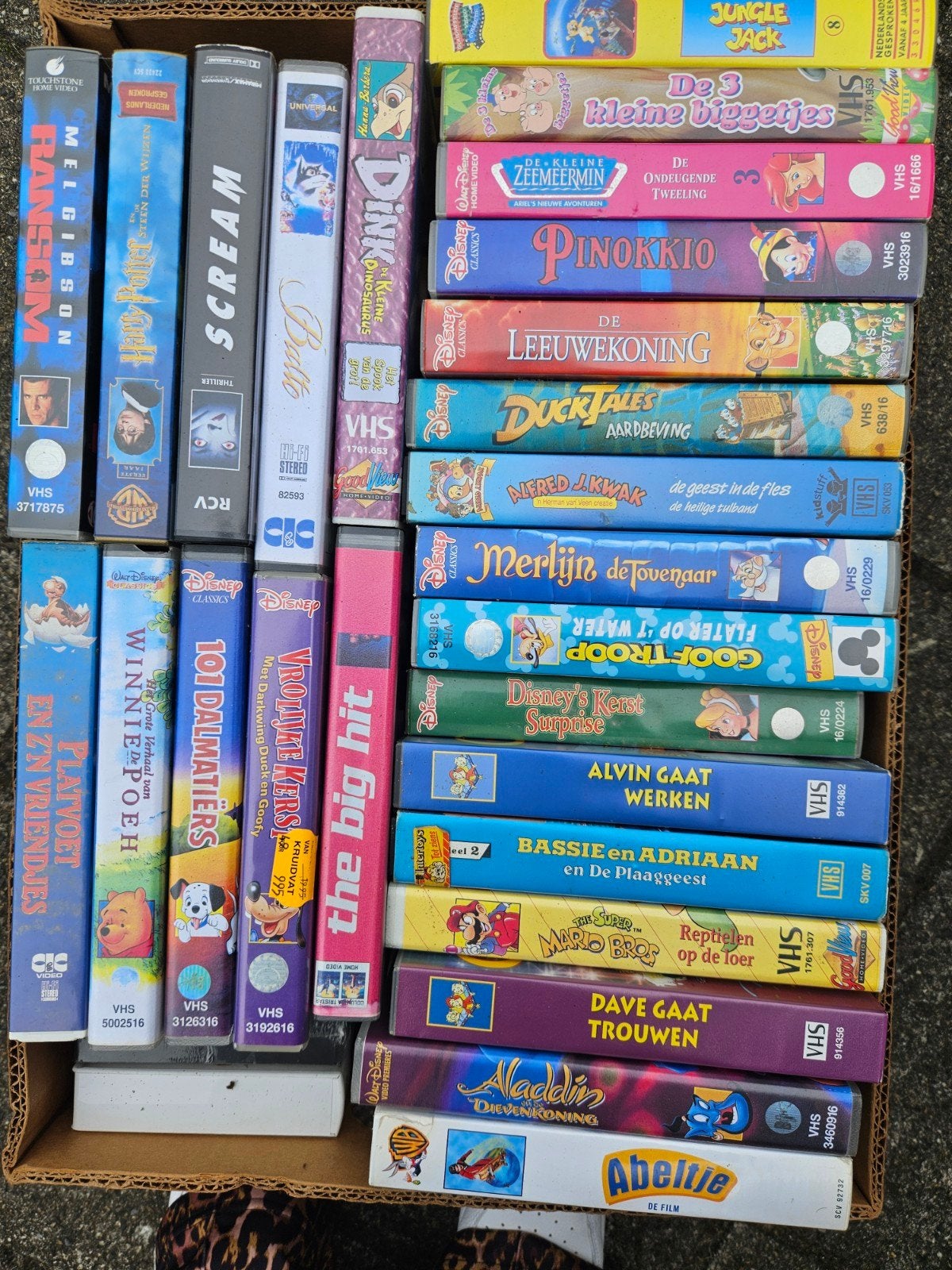 Grote collectie VHS-banden: Disney, Bassie & Adriaan en meer, Cd's en Dvd's, Ophalen, Gebruikt, Kinderfilm, VHS