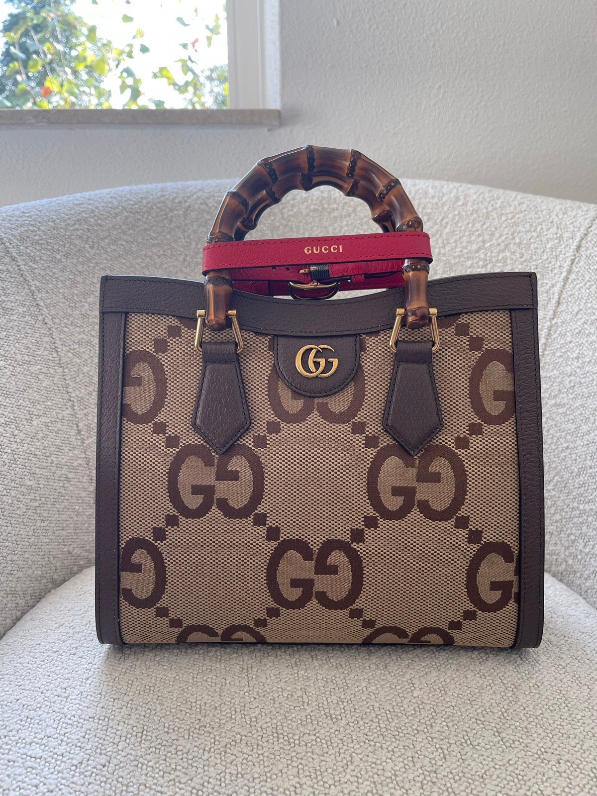 Gucci Diana Bamboo Tote Jumbo GG - Origineel, Sieraden, Tassen en Uiterlijk, Tassen | Damestassen, Ophalen of Verzenden, Nieuw