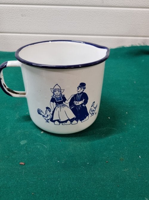 Melk pan koker emaille met afbeelding, Ophalen of Verzenden, 'T Olde Gre-j, Info@toldegrej.nl, Endepoelstraat 20f Didam