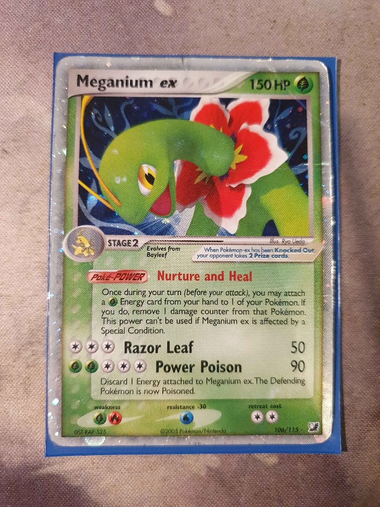 Meganium EX, Ophalen of Verzenden, Gebruikt, Losse kaart, Foil