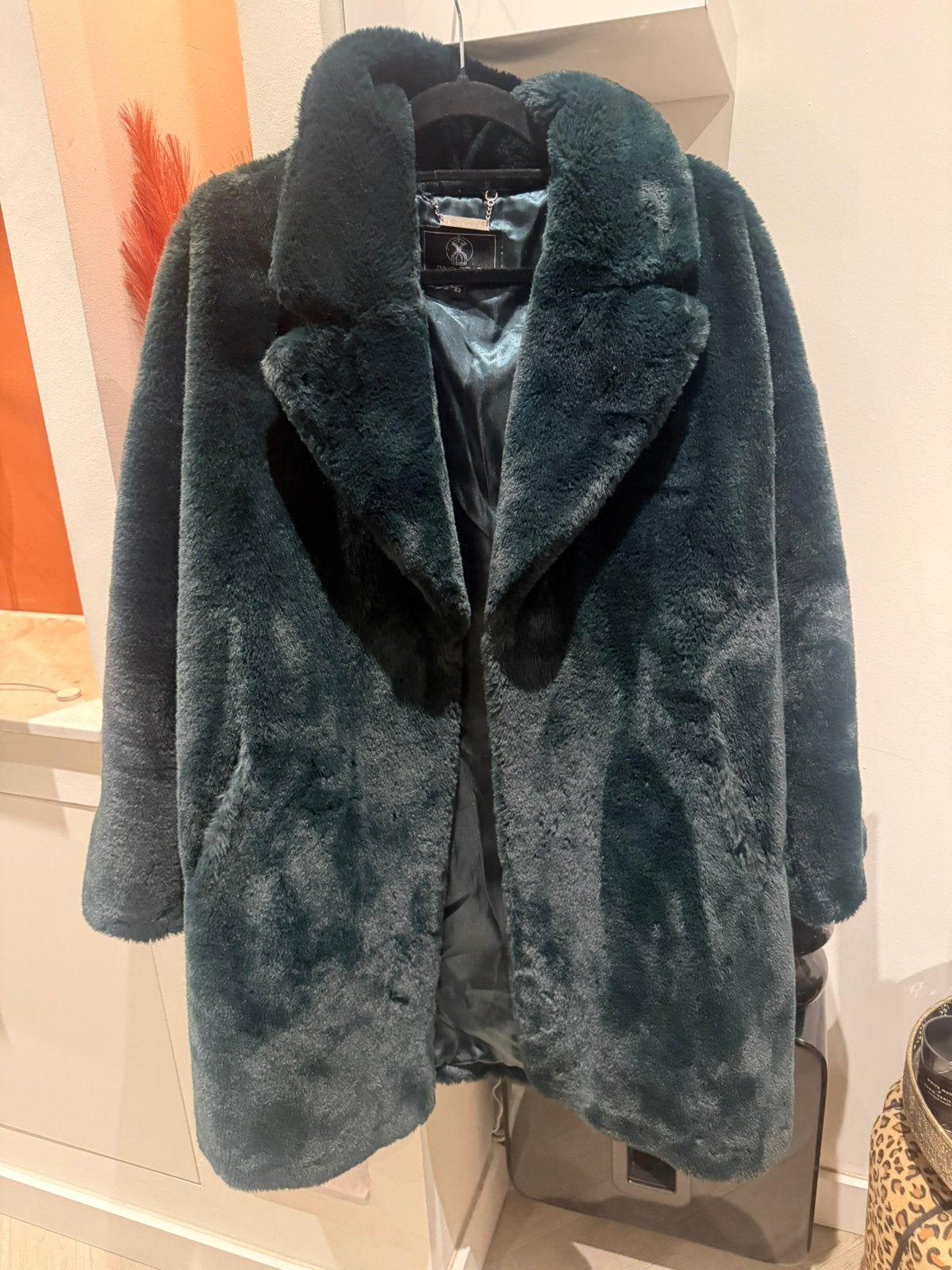 Donkergroen Teddy jas Rino e Pelle, maat 42, Kleding | Dames, Ophalen of Verzenden, Zo goed als nieuw, Maat 42/44 (L), Groen