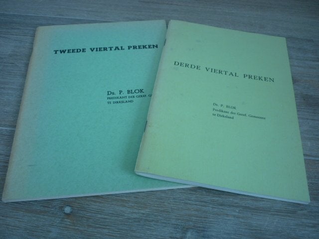 Ds. P. Blok - Tweede viertal en derde viertal preken, Ophalen of Verzenden, Gelezen, Christendom | Protestants