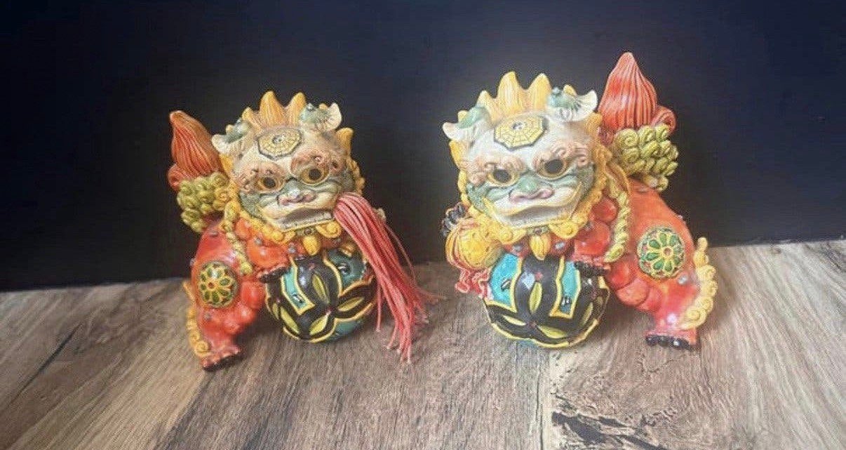 Prachtige set van twee Chinese Foo Dogs, Antiek en Kunst, Ophalen of Verzenden, Beeld