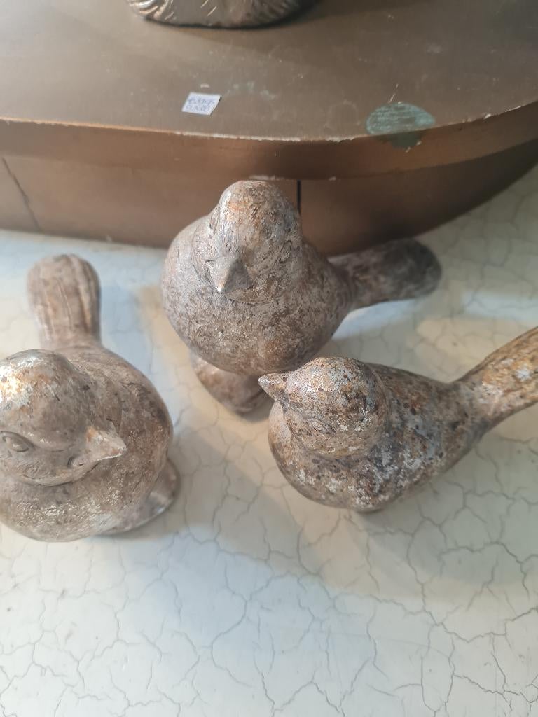 set van 3 vogel beeldjes, Ophalen of Verzenden, Zo goed als nieuw, Dier