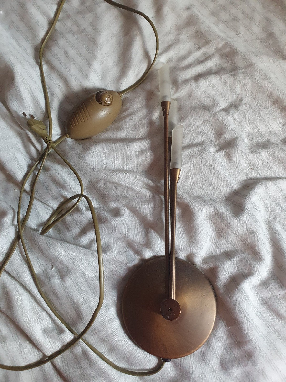 Gebruikte wandlamp met 3 glaasjes, ICO TYPE: W070-3, Ophalen, Gebruikt, Bedlamp, Dimbaar