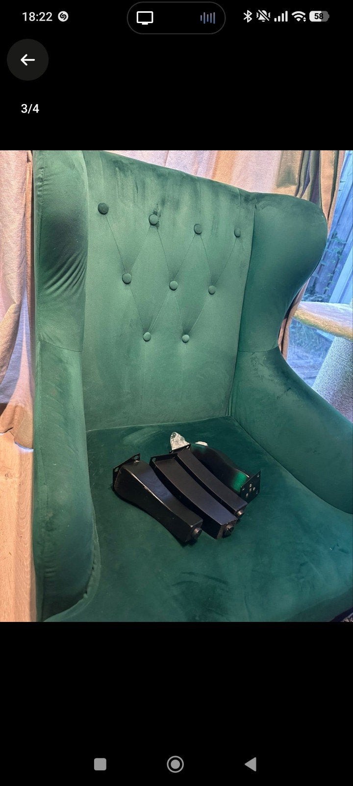 fauteuil groen, Ophalen