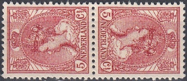 Nederland 1.40.1- 1924- Keerdruk Rood Facsimile - NVPH-60 P, Verzenden, T/m 1940, Postfris