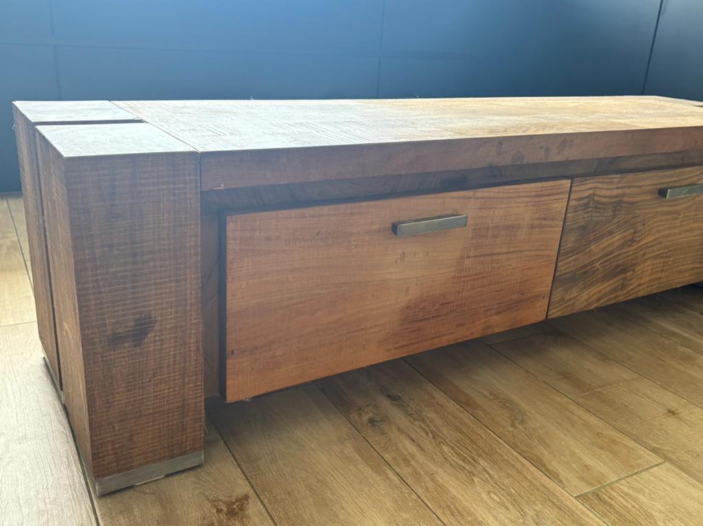 TV meubel (gebruikt), Huis en Inrichting, Ophalen, Gebruikt, 150 tot 200 cm, Teakhout