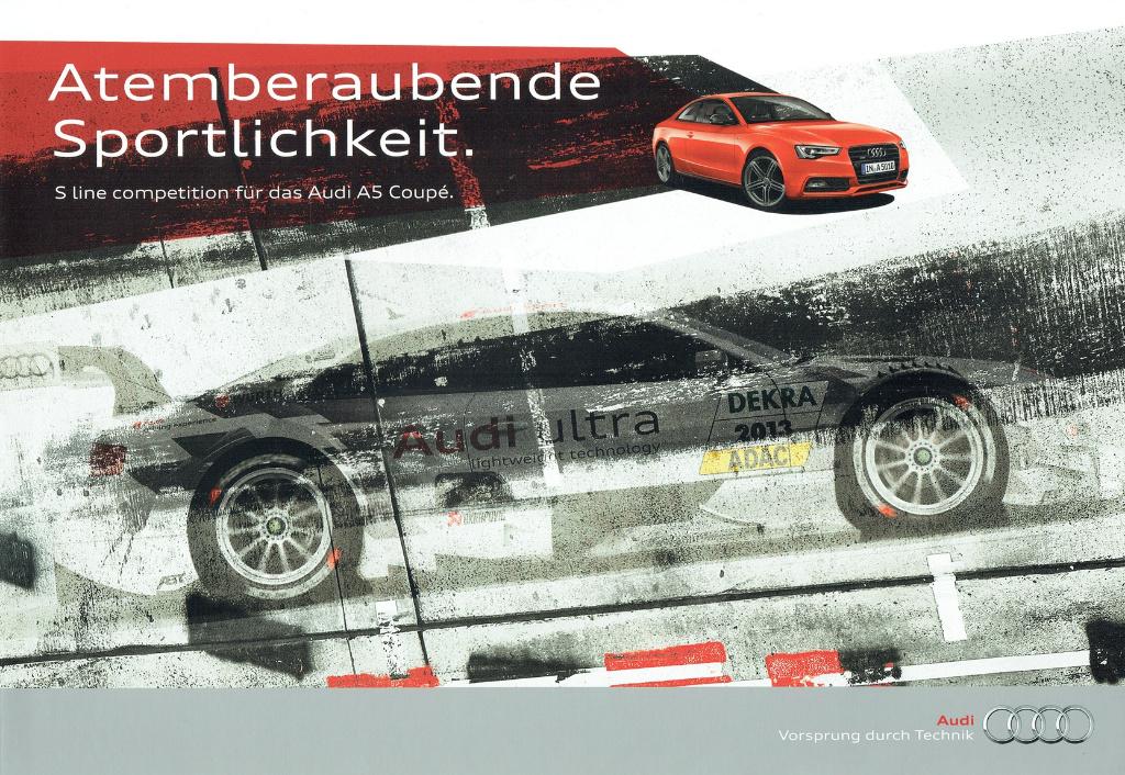 Folder Audi A5 Coupé S line Competition (2013), Verzenden, Gelezen, Audi