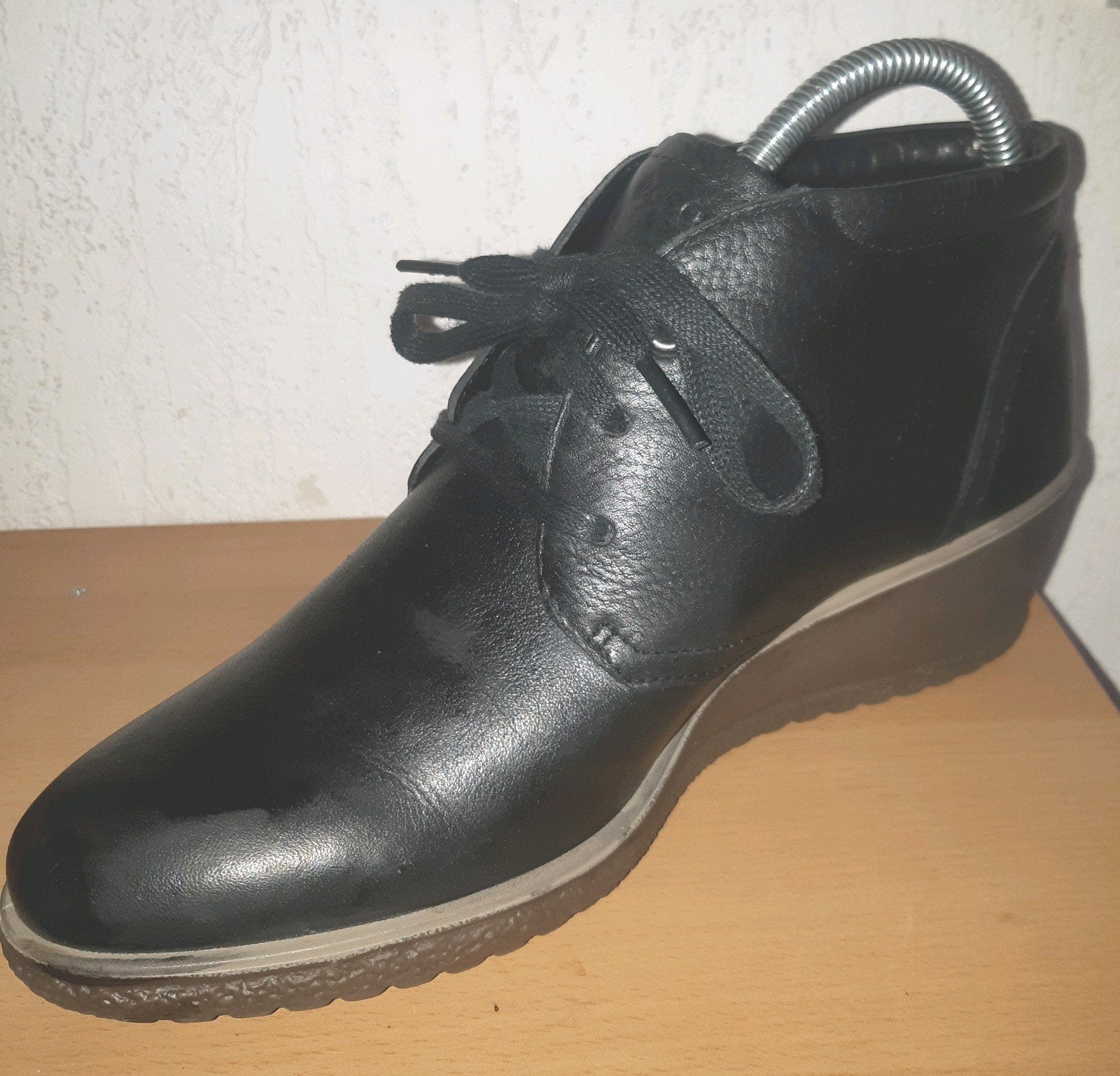ECCO leren comfort schoenen. NIEUWSTAAT. Maat 39., Ecco, Zwart, Lage of Enkellaarzen, Ophalen of Verzenden