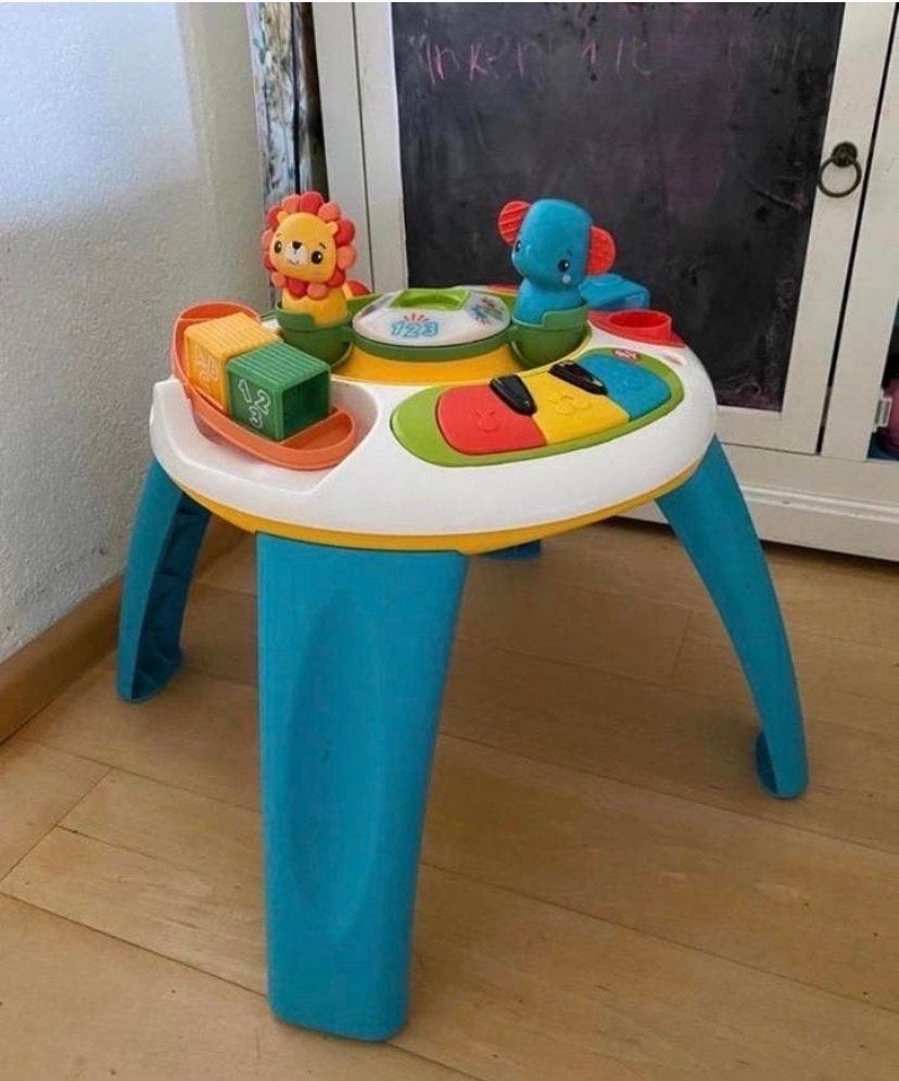 Fisher Price Speeltafel Leeuw en Olifant, Kinderen en Baby's, Speelgoed | Fisher-Price, Ophalen, Gebruikt, Speelset, Met geluid