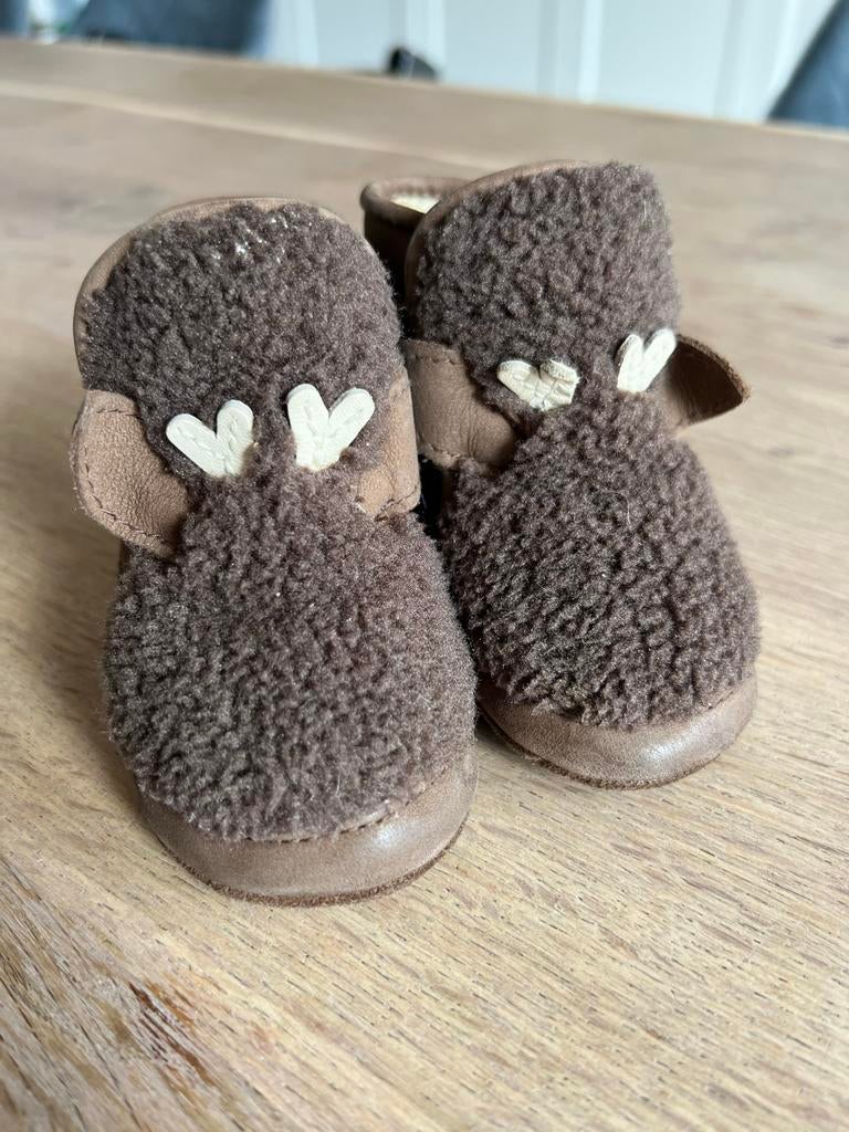 Donsje Amsterdam Babyslofjes - Bruin - Maat 6-12M, Ophalen of Verzenden, Zo goed als nieuw, Jongetje of Meisje, Slofjes