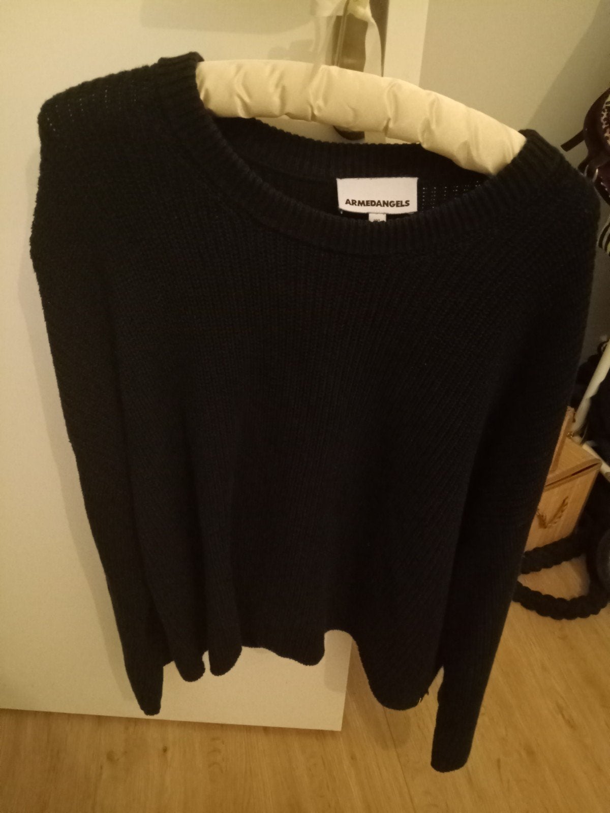 Zwarte trui van biologisch katoen, maat XXL, Kleding | Dames, Verzenden, Gedragen, Zwart, Trui of Vest