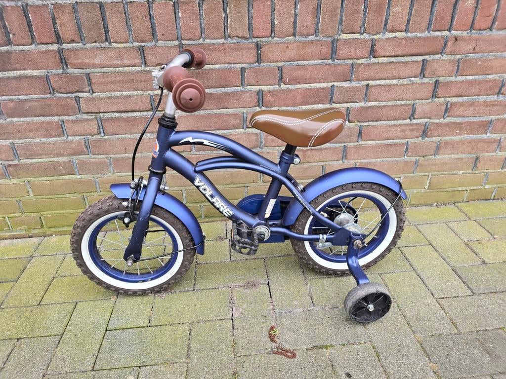 Volare Yipeeh Blue Cruiser kinderfiets jongen + zijwieltjes, Fietsen en Brommers, Fietsen | Jongens, Zo goed als nieuw, 14 inch of minder