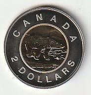 2  dollars 1996  Canada. km. 270, Ophalen of Verzenden, Noord-Amerika, Losse munt