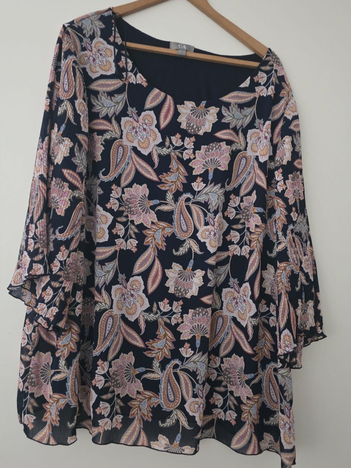 C&A Tuniek met bloemenprint en paisley motief, Meerkleurig, Maat 46/48 (XL) of groter, Ophalen of Verzenden, Zo goed als nieuw