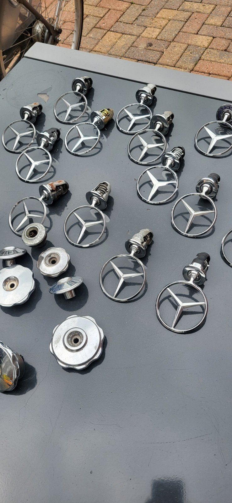 Mercedes-Benz Ster Motorkap Emblemen - Diverse Condities, Ophalen of Verzenden, Gebruikt, Mercedes-Benz