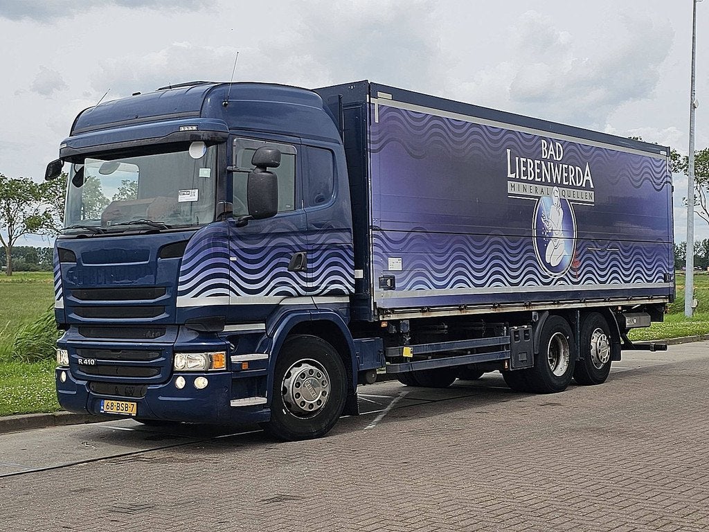 SCANIA R410 getränkeaufbau 6x2*4, Auto's, Automaat, Euro 6, Scania, Blauw