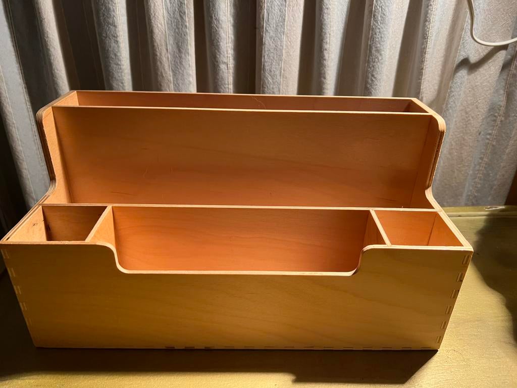 Houten bureau-organisor, Huis en Inrichting, Woonaccessoires | Kisten, Ophalen, Zo goed als nieuw, Minder dan 50 cm