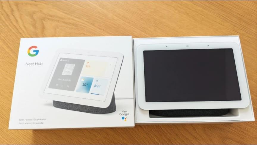 Google Nest Hub Zwart (Gen 2) Compleet, Ophalen of Verzenden, Zo goed als nieuw