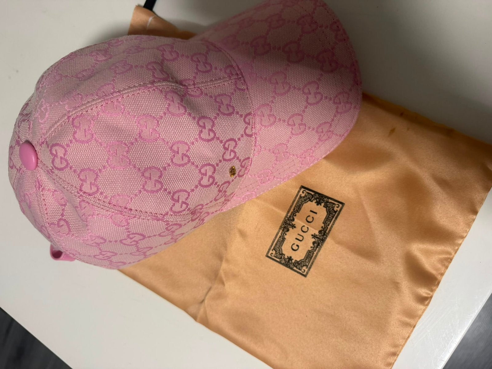 Roze gucci pet, Kleding | Heren, Hoeden en Petten, Ophalen, Zo goed als nieuw