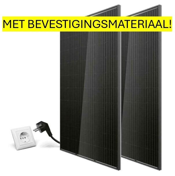 2 zonnepanelen in stopcontact 800W + APP + montagemateriaal!, Ophalen of Verzenden, Nieuw, Compleet systeem