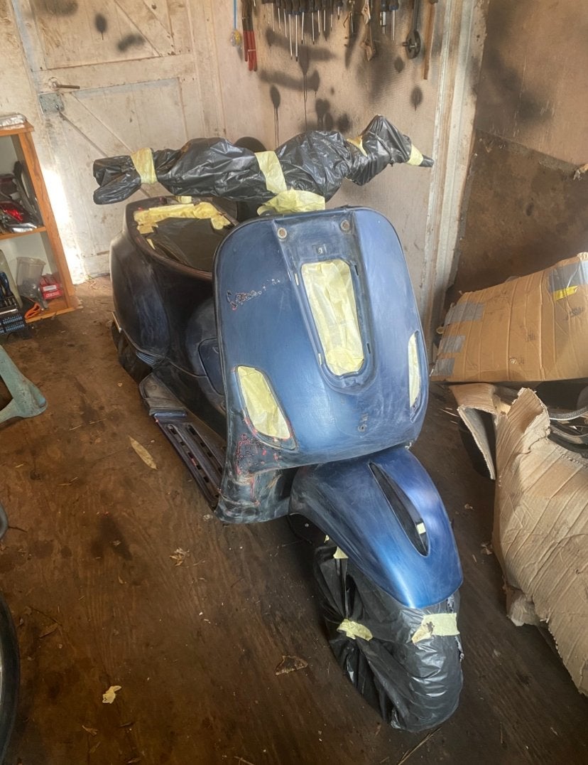 Scooter laten spuiten, Ophalen