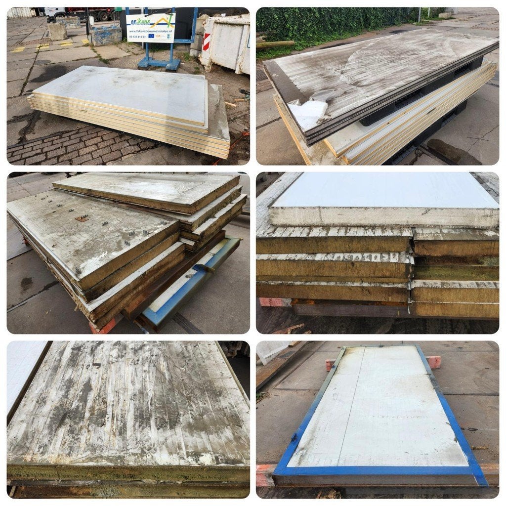26200 - Sandwichpanelen PIR Tempex steenwol, Ophalen, Overige materialen, 4 tot 8 cm, Gebruikt