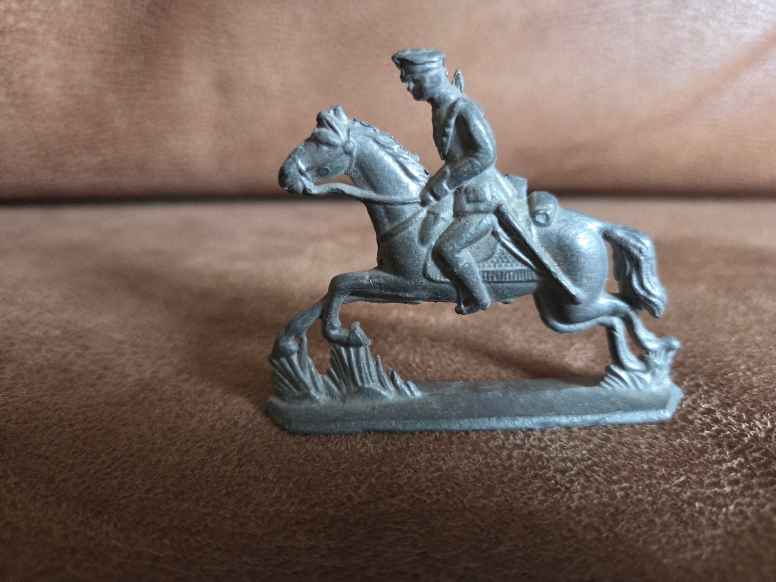 Tinnen figuur soldaat op paard, Ophalen of Verzenden