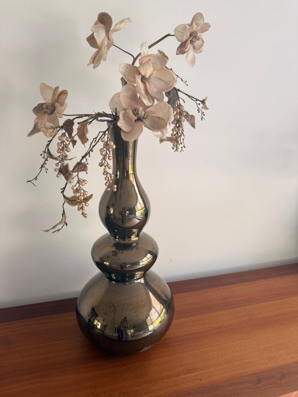 Grote brons gouden vaas 63cm, Ophalen of Verzenden, Zo goed als nieuw