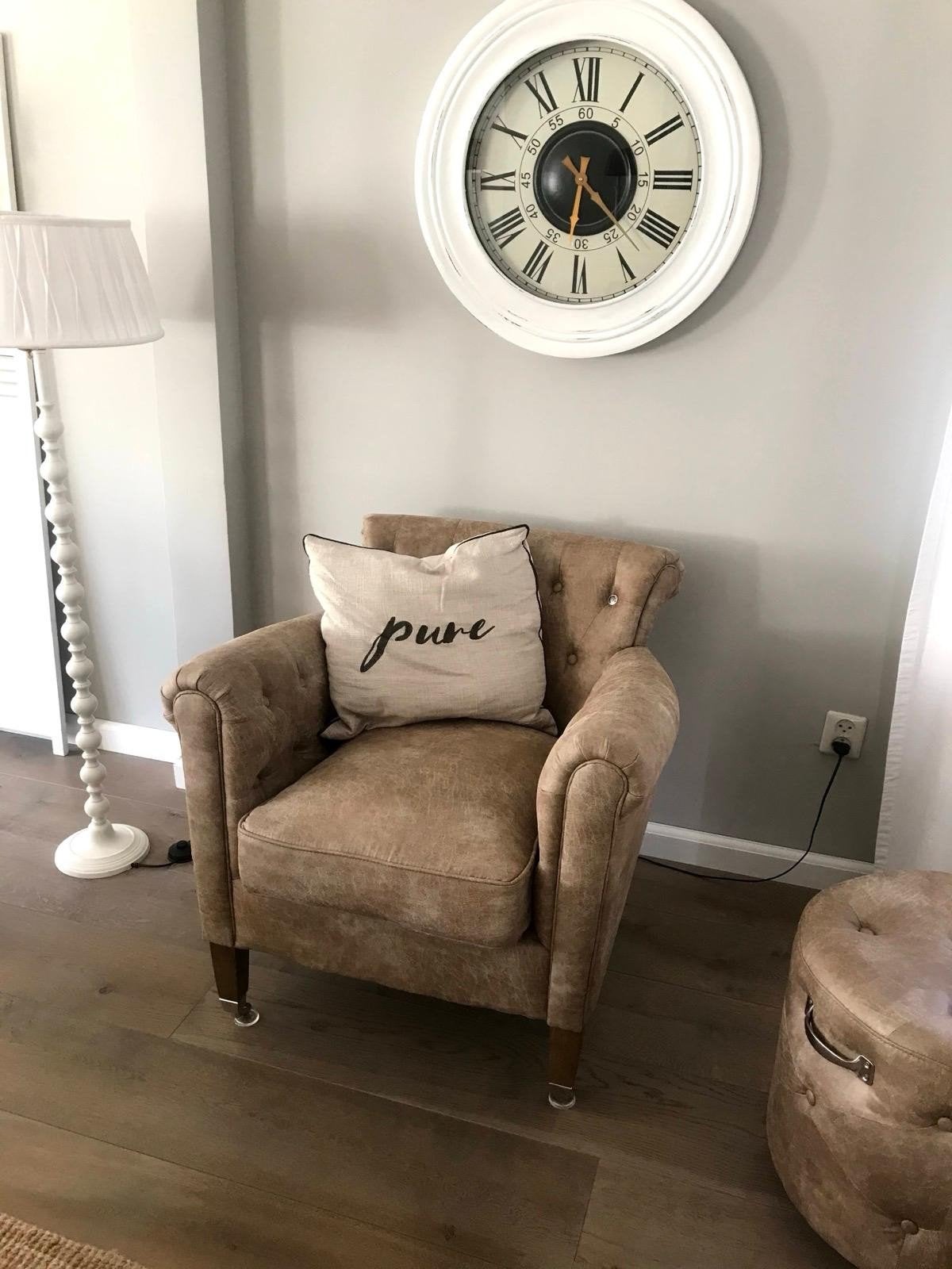 Rivièra Maison Fauteuil 'Paramount' Pellini kleur Camel, Ophalen, 75 tot 100 cm