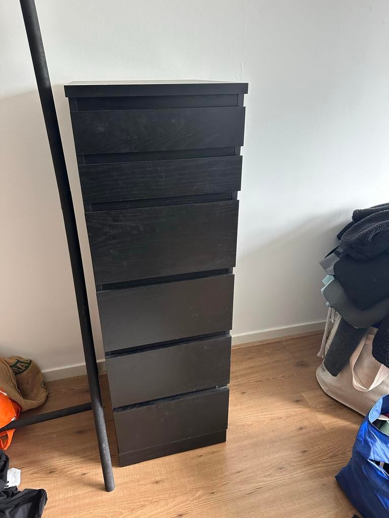 IKEA MALM ladekast met 6 lades en spiegel, zo goed als nieuw, Ophalen, Minder dan 50 cm, 5 laden of meer, 100 tot 150 cm