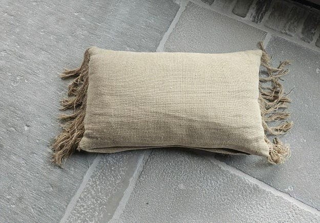 Aura Peeperkorn kussen Senn, Ophalen, Beige, Zo goed als nieuw, Sierkussen