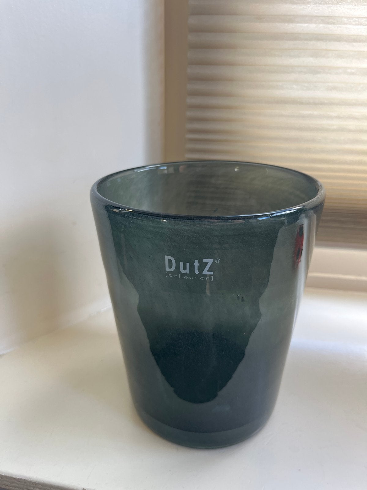 Dutz Collection vaas - Groen glas - 18 cm hoog, Ophalen of Verzenden, Zo goed als nieuw, Groen, Glas