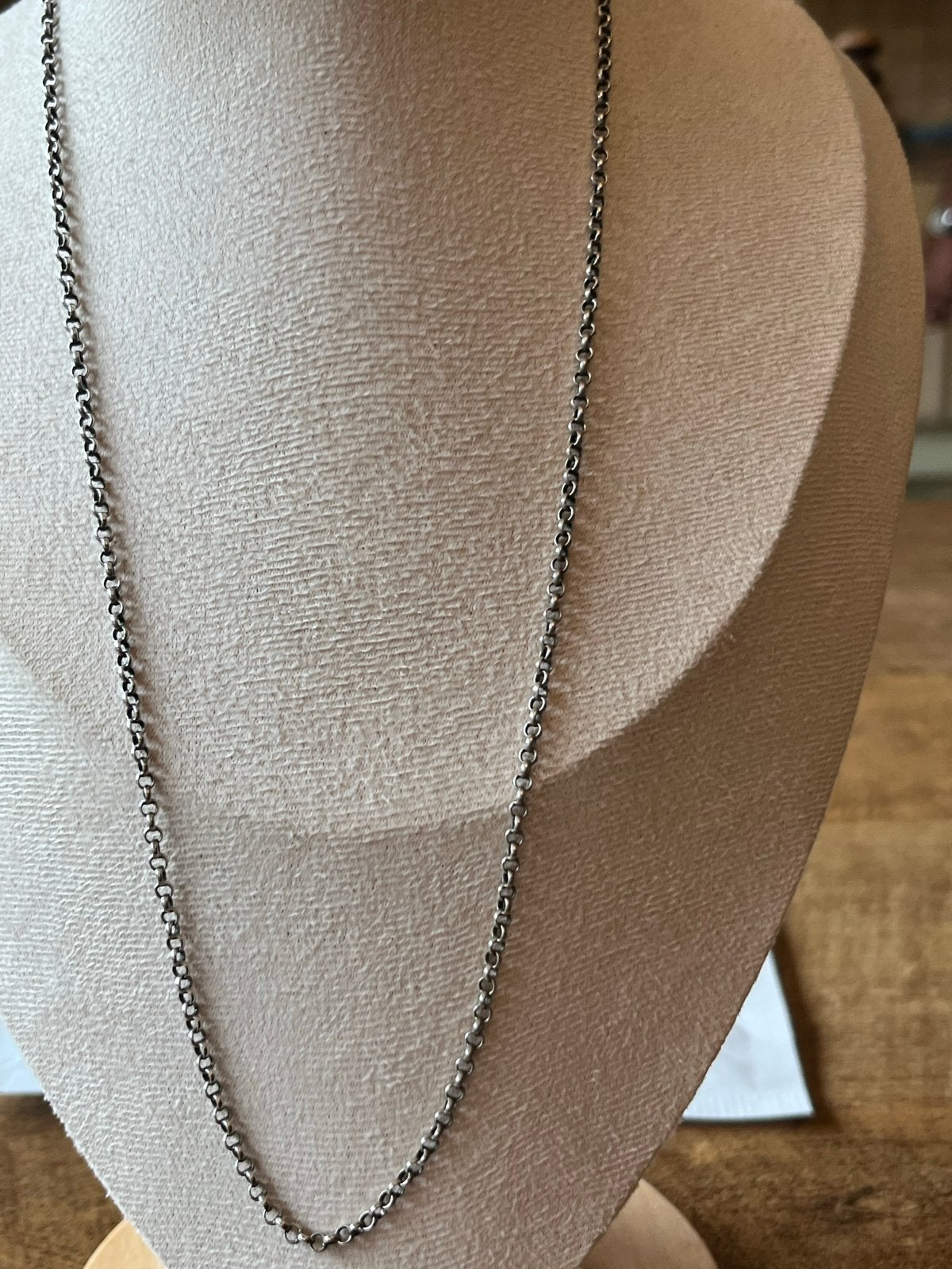Zilveren Jasseron Collier - Echte Achtjes - 55 cm, Verzenden, Zo goed als nieuw, Zilver, Zilver