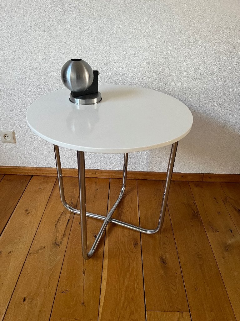 Vintage bijzettafel chroom wit, Ophalen