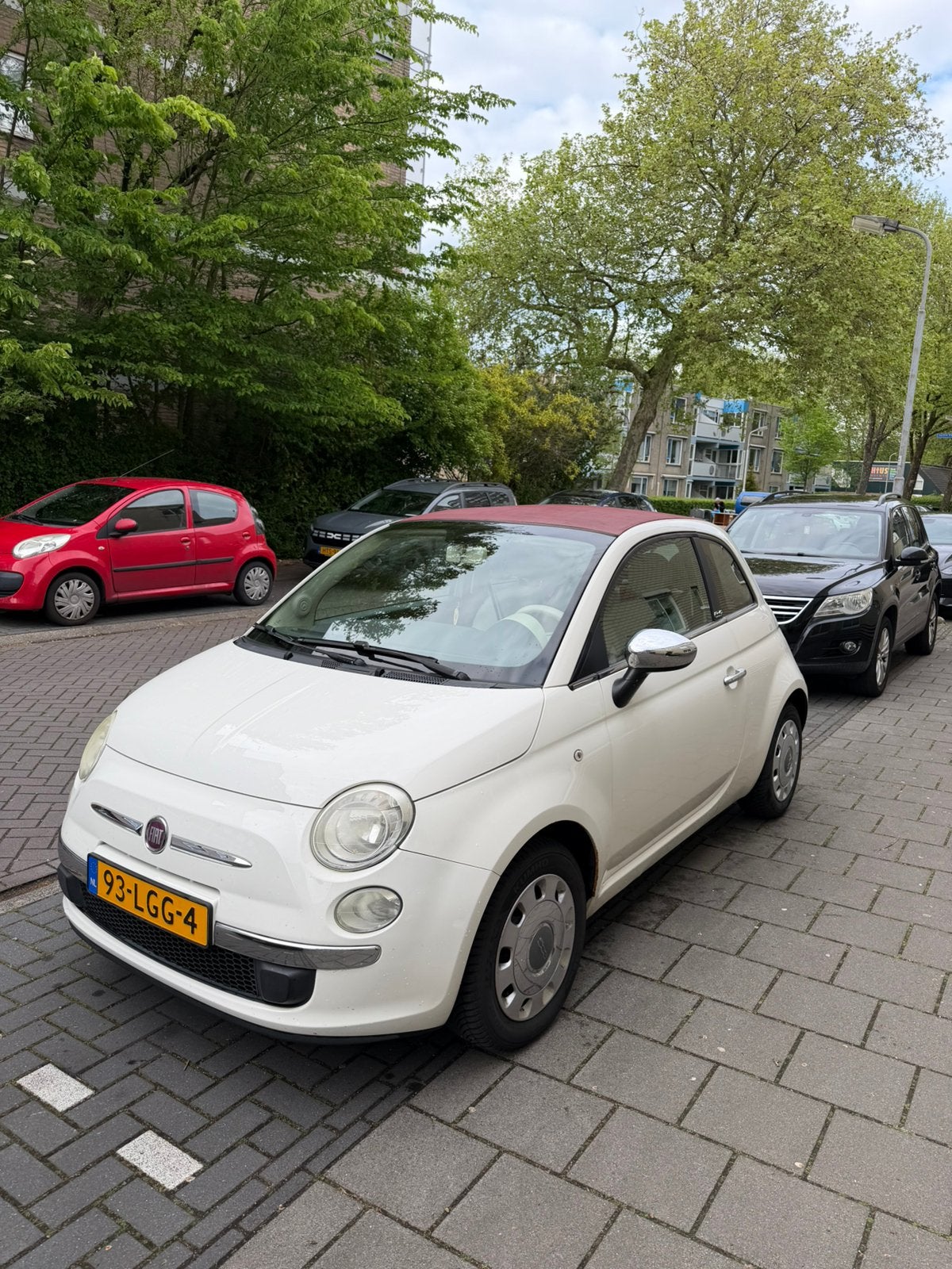 Fiat 500 1.2 AUT C 2010 Wit Cabrio, 1242 cc, 4 cilinders, Wit, Origineel Nederlands