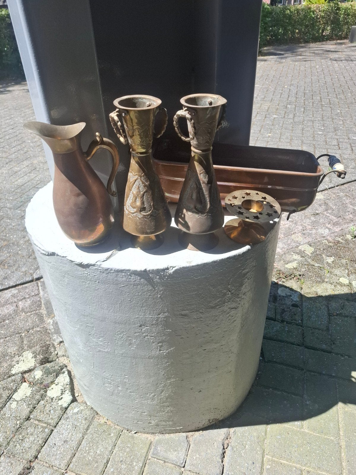 Antieke Koperen en Bronzen Decoratieve Items, Ophalen of Verzenden, Koper