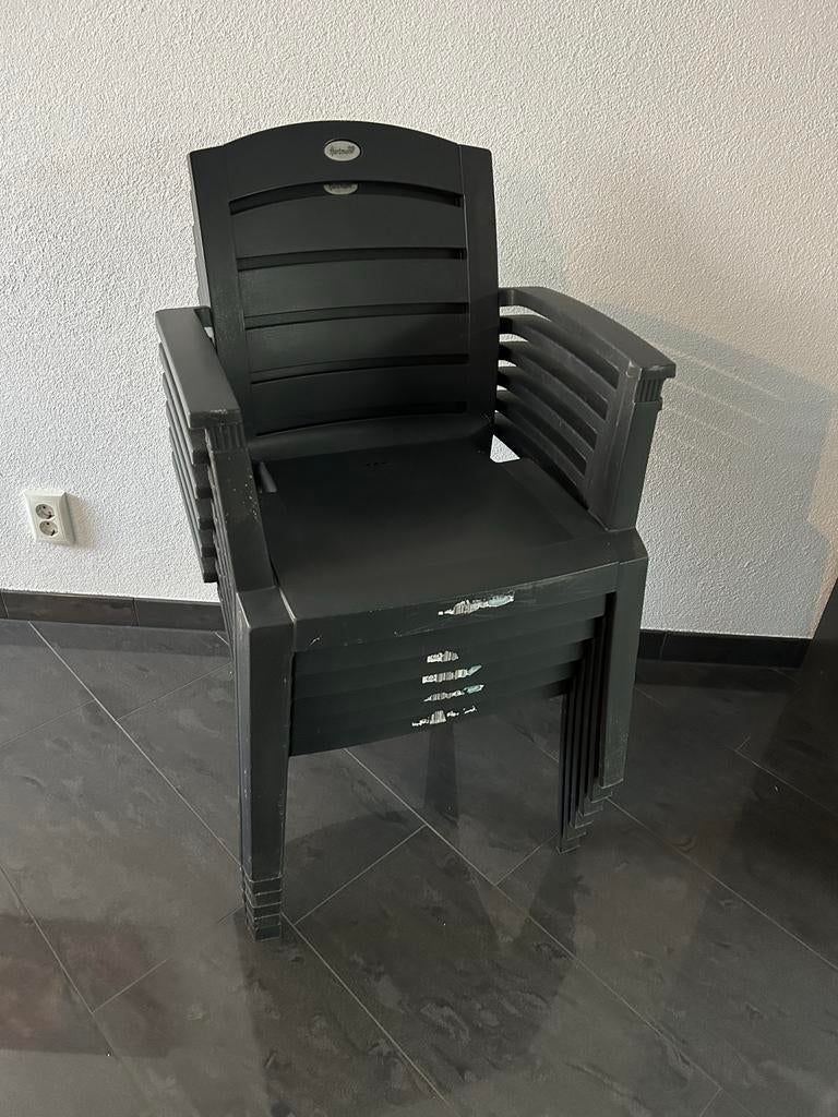 Stapelbare Hartman tuinstoelen - 6 stuks, Tuin en Terras, Tuinstoelen, Zo goed als nieuw, Kunststof, Stapelbaar, Ophalen